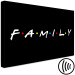 Canvas Print White English Family sign with colouful dots - on a black background 127786 additionalThumb 6