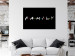 Canvas Print White English Family sign with colouful dots - on a black background 127786 additionalThumb 3
