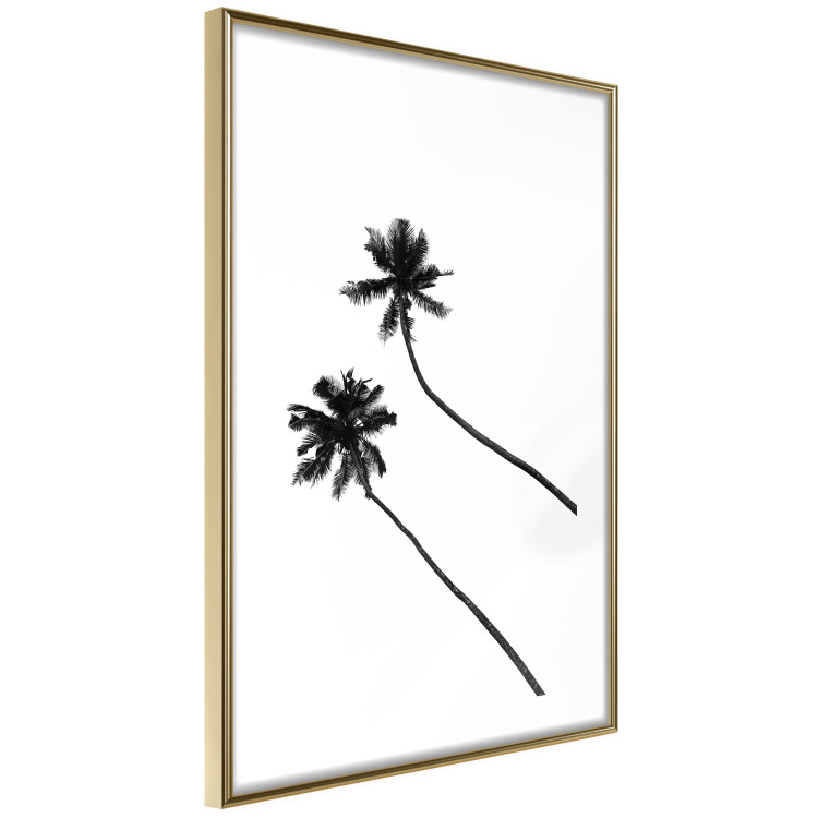 Poster Solitary Palms - black tropical trees on a contrasting white background 129786 additionalImage 9