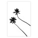 Poster Solitary Palms - black tropical trees on a contrasting white background 129786