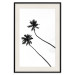 Poster Solitary Palms - black tropical trees on a contrasting white background 129786 additionalThumb 19