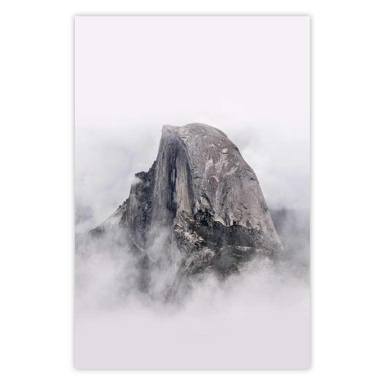 Wall Poster Half Dome - majestic mountain landscape embraced by bright clouds 130386