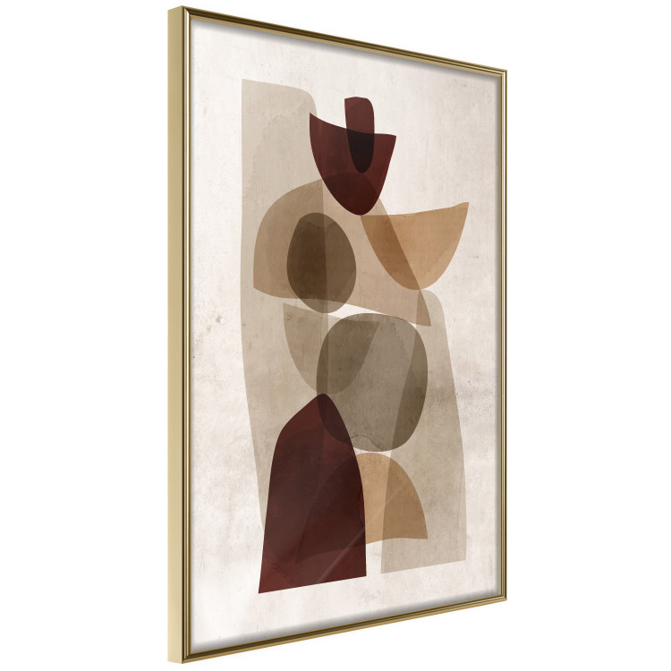 Poster Shapes Interplay - abstract figures on a beige texture background 131786 additionalImage 4