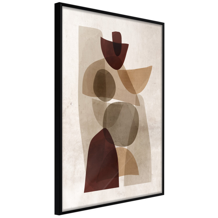 Poster Shapes Interplay - abstract figures on a beige texture background 131786 additionalImage 2