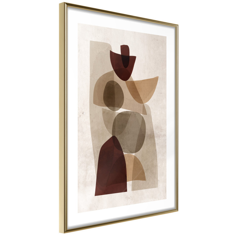 Poster Shapes Interplay - abstract figures on a beige texture background 131786 additionalImage 5
