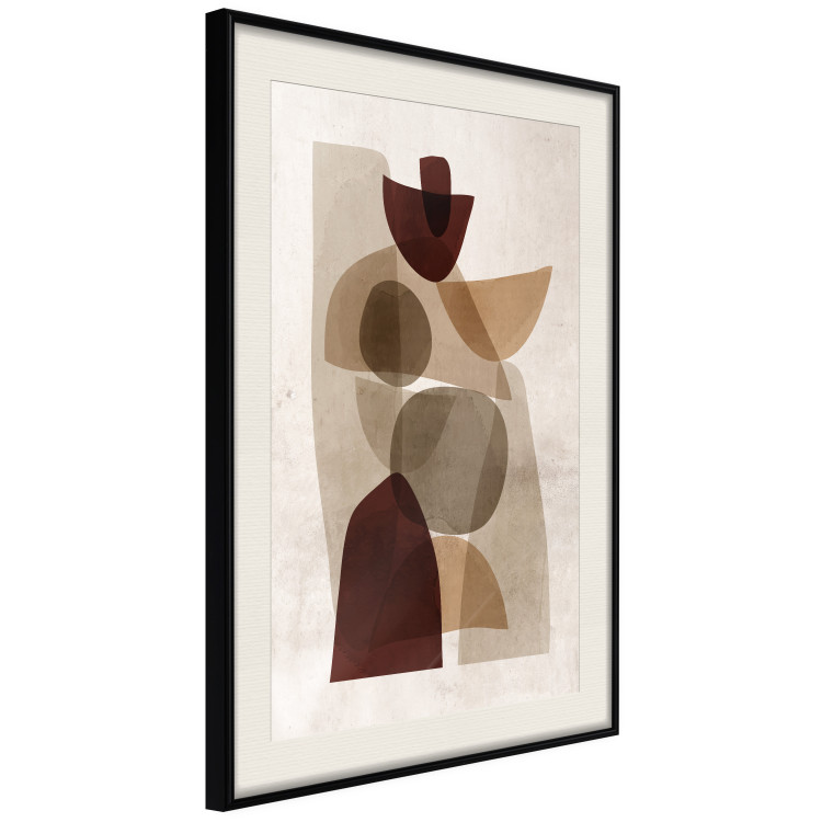 Poster Shapes Interplay - abstract figures on a beige texture background 131786 additionalImage 13