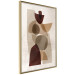 Poster Shapes Interplay - abstract figures on a beige texture background 131786 additionalThumb 4