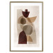 Poster Shapes Interplay - abstract figures on a beige texture background 131786 additionalThumb 14