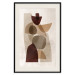 Poster Shapes Interplay - abstract figures on a beige texture background 131786 additionalThumb 19