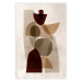 Poster Shapes Interplay - abstract figures on a beige texture background 131786