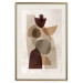 Poster Shapes Interplay - abstract figures on a beige texture background 131786 additionalThumb 20