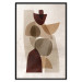 Poster Shapes Interplay - abstract figures on a beige texture background 131786 additionalThumb 16