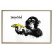 Poster Banksy: Monkey with Banana - black animal with a yellow fruit on a white background 132486 additionalThumb 16