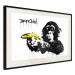 Poster Banksy: Monkey with Banana - black animal with a yellow fruit on a white background 132486 additionalThumb 3