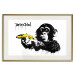 Poster Banksy: Monkey with Banana - black animal with a yellow fruit on a white background 132486 additionalThumb 19