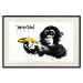 Poster Banksy: Monkey with Banana - black animal with a yellow fruit on a white background 132486 additionalThumb 18