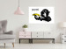 Poster Banksy: Monkey with Banana - black animal with a yellow fruit on a white background 132486 additionalThumb 23