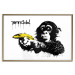Poster Banksy: Monkey with Banana - black animal with a yellow fruit on a white background 132486 additionalThumb 20