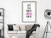Wall Poster Life Is a Party - black and pink English quotes on a white background 134186 additionalThumb 25