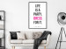 Wall Poster Life Is a Party - black and pink English quotes on a white background 134186 additionalThumb 4