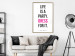 Wall Poster Life Is a Party - black and pink English quotes on a white background 134186 additionalThumb 7