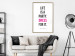 Wall Poster Life Is a Party - black and pink English quotes on a white background 134186 additionalThumb 23