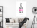Wall Poster Life Is a Party - black and pink English quotes on a white background 134186 additionalThumb 8