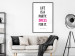 Wall Poster Life Is a Party - black and pink English quotes on a white background 134186 additionalThumb 18