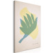Canvas Print Love Nature - Pastel Abstraction in the Scandinavian style with a leaf on the shape of a rising bird and an inscription in English 134986 additionalThumb 2