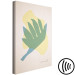 Canvas Print Love Nature - Pastel Abstraction in the Scandinavian style with a leaf on the shape of a rising bird and an inscription in English 134986 additionalThumb 6