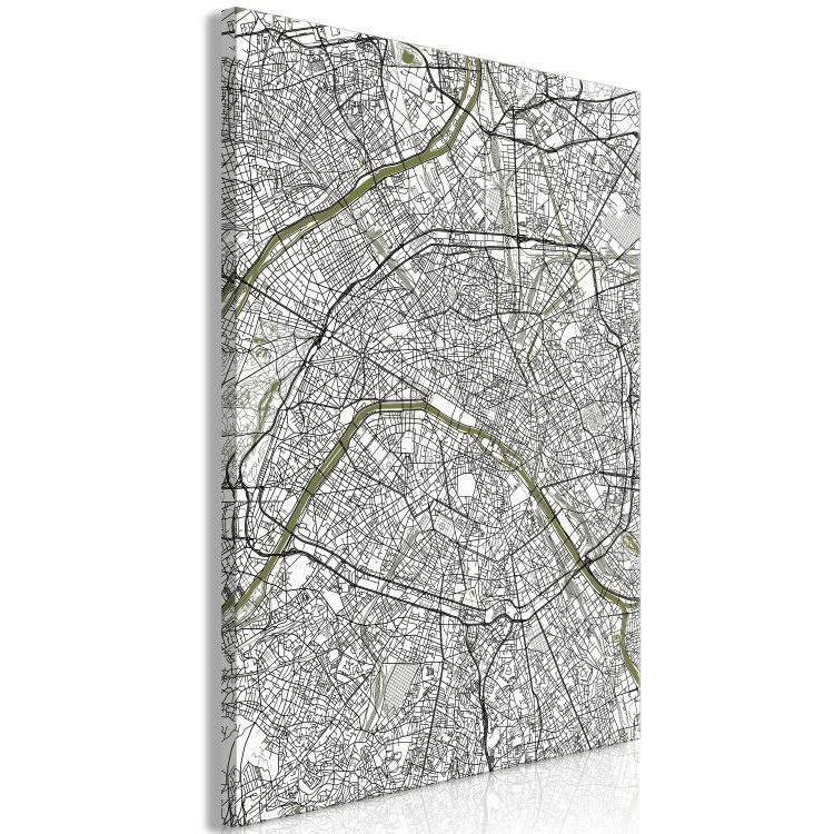 Canvas Paris Arterie - French capital center plan with Seine selection 135086 additionalImage 2