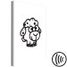 Canvas Sheep - drawing image of a smiling animal on a white background 135186 additionalThumb 6