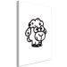 Canvas Sheep - drawing image of a smiling animal on a white background 135186 additionalThumb 2