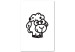 Canvas Sheep - drawing image of a smiling animal on a white background 135186