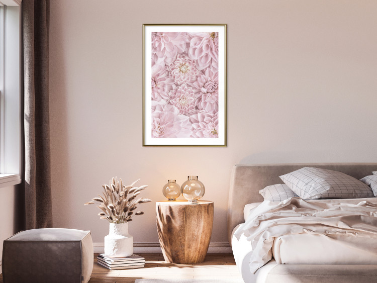 Poster Morning Flowers - composition of pink flowers in a romantic motif 135586 additionalImage 8