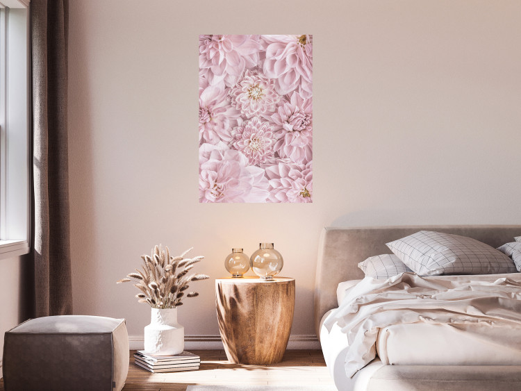 Poster Morning Flowers - composition of pink flowers in a romantic motif 135586 additionalImage 11