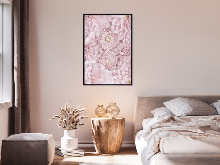 Poster Morning Flowers - composition of pink flowers in a romantic motif 135586 additionalImage 12