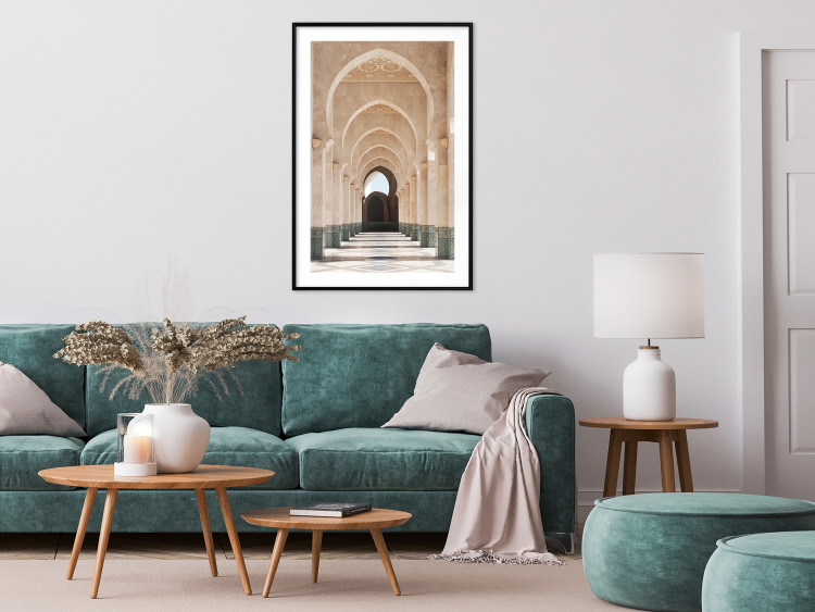 Wall Poster Mosque in Casablanca - architectural composition of a building with columns 135786 additionalImage 27