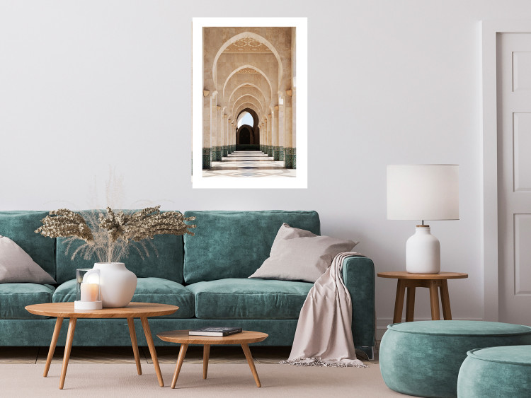 Wall Poster Mosque in Casablanca - architectural composition of a building with columns 135786 additionalImage 18