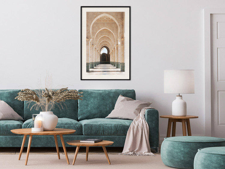 Wall Poster Mosque in Casablanca - architectural composition of a building with columns 135786 additionalImage 25