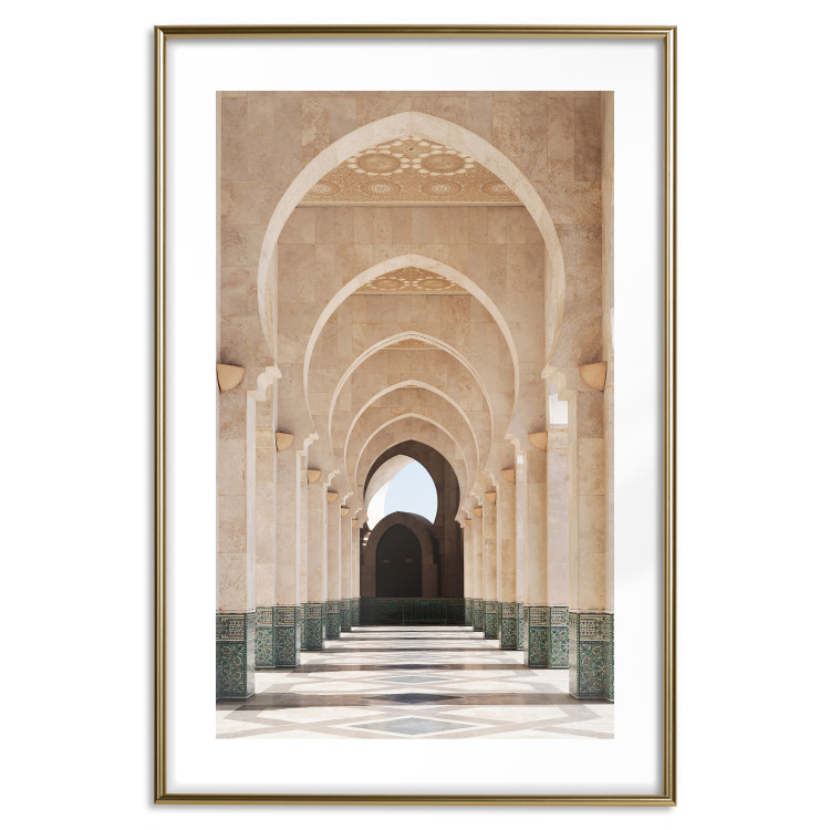 Wall Poster Mosque in Casablanca - architectural composition of a building with columns 135786 additionalImage 16