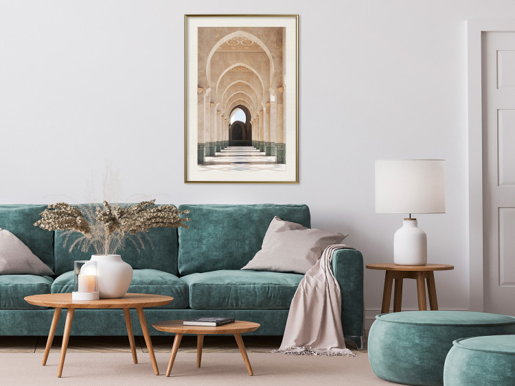 Wall Poster Mosque in Casablanca - architectural composition of a building with columns 135786 additionalImage 26
