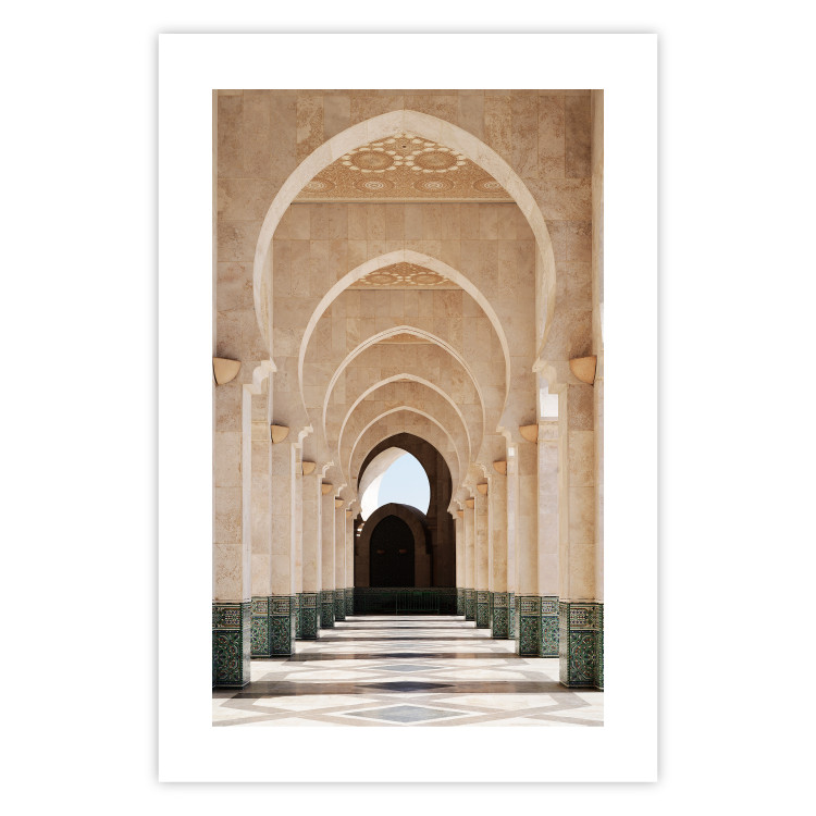 Wall Poster Mosque in Casablanca - architectural composition of a building with columns 135786 additionalImage 13