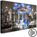 Canvas Print Spaceship on Night Panorama of New York - Abstraction 136086 additionalThumb 6