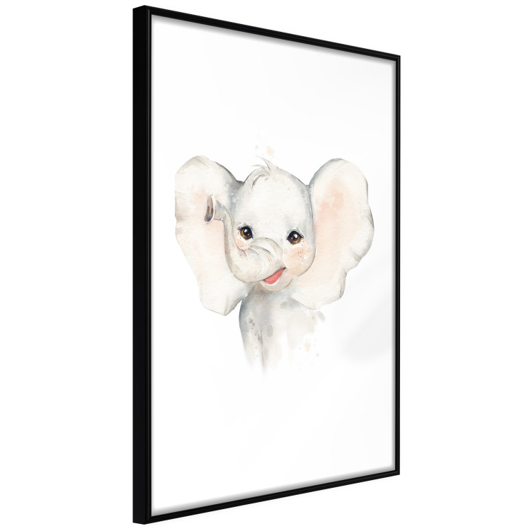 Wall Poster Happy Elephant - a cute composition for children with a wild animal 136386 additionalImage 4