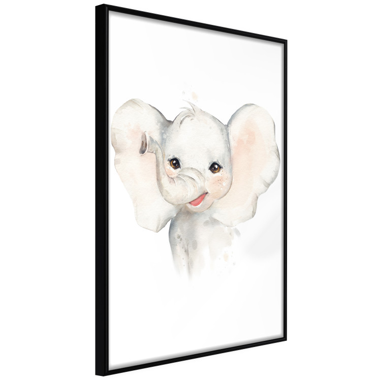 Wall Poster Happy Elephant - a cute composition for children with a wild animal 136386 additionalImage 3