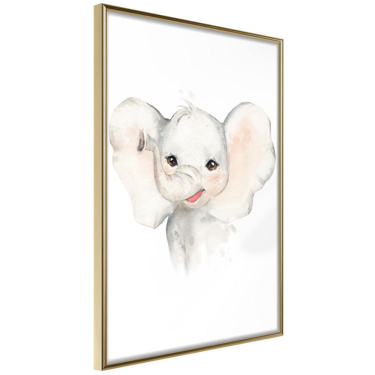 Wall Poster Happy Elephant - a cute composition for children with a wild animal 136386 additionalImage 8