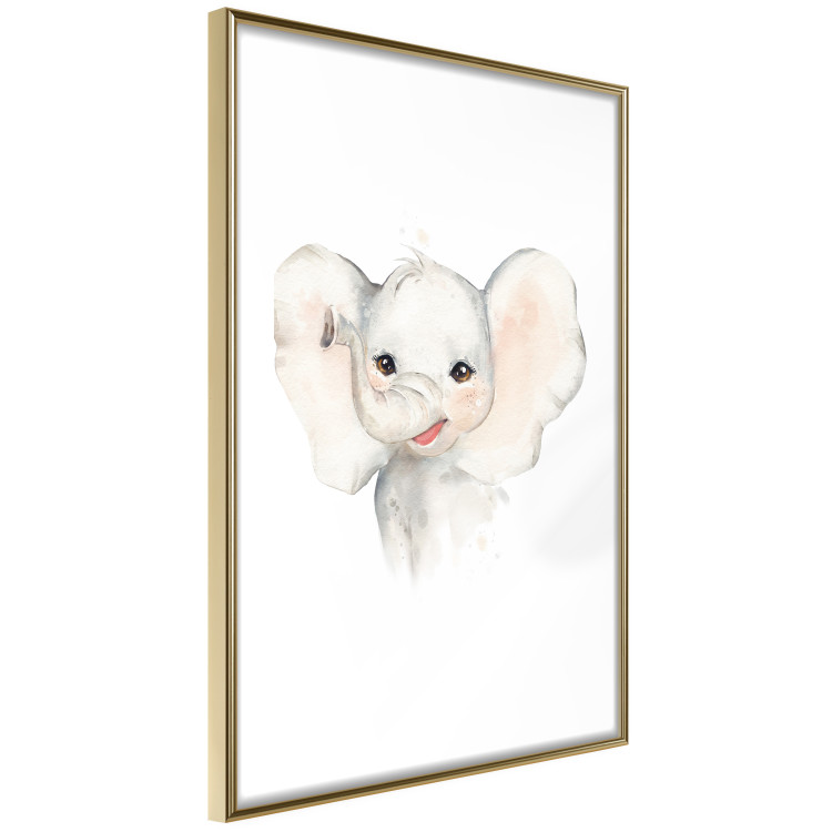 Wall Poster Happy Elephant - a cute composition for children with a wild animal 136386 additionalImage 2