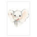 Wall Poster Happy Elephant - a cute composition for children with a wild animal 136386
