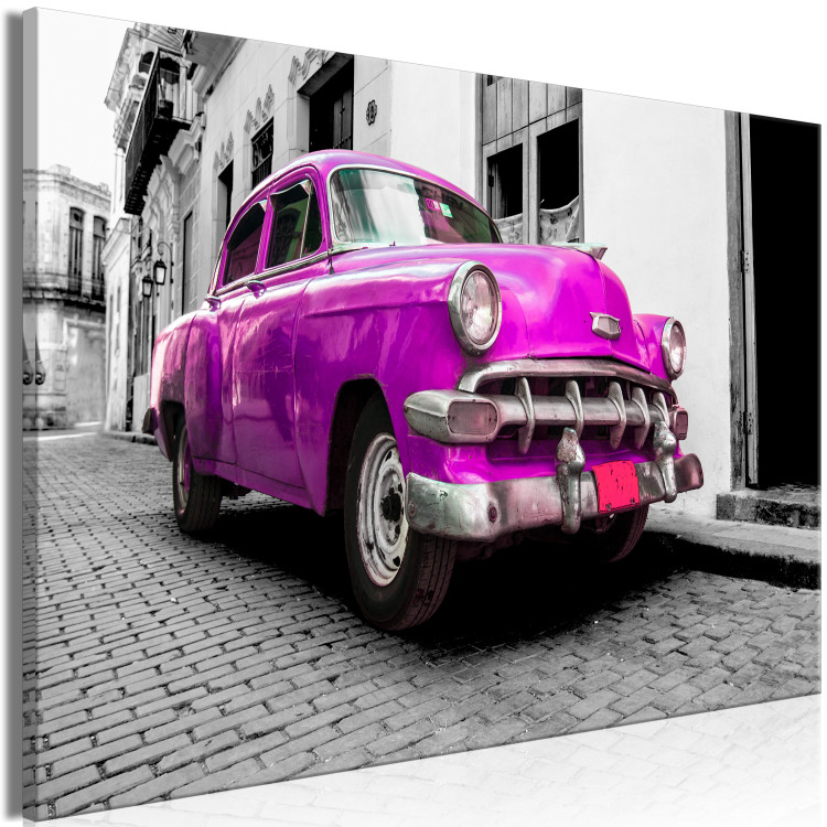 Large canvas print Cuban Classic Car (Pink) [Large Format] 137586 additionalImage 3